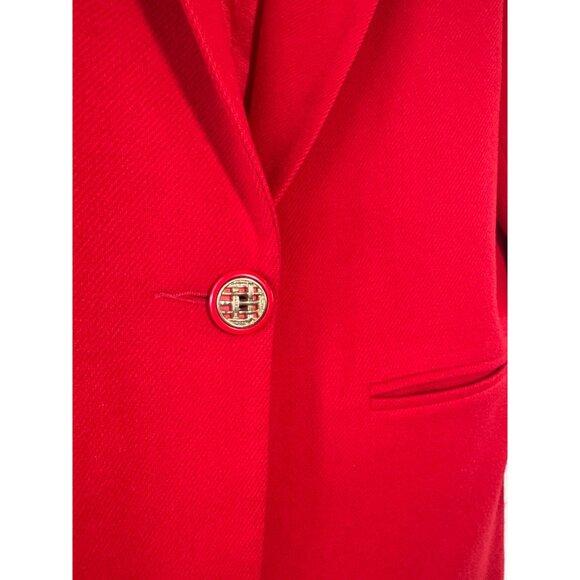 Vintage 100% Pure Wool Red Blazer Jacket Fundamental Things 8P - Picture 3 of 11